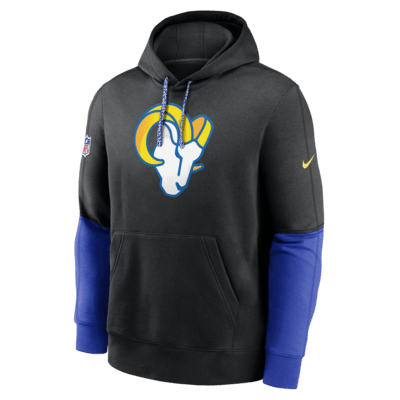 Los Angeles Rams Sideline Team Issue Club Men s Nike NFL Pullover Hoodie. Nike